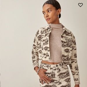 Reformation NWT Cora Shrunken Denim Jacket